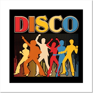 Disco 70s Disco Themed Vintage Retro Dancing Posters and Art